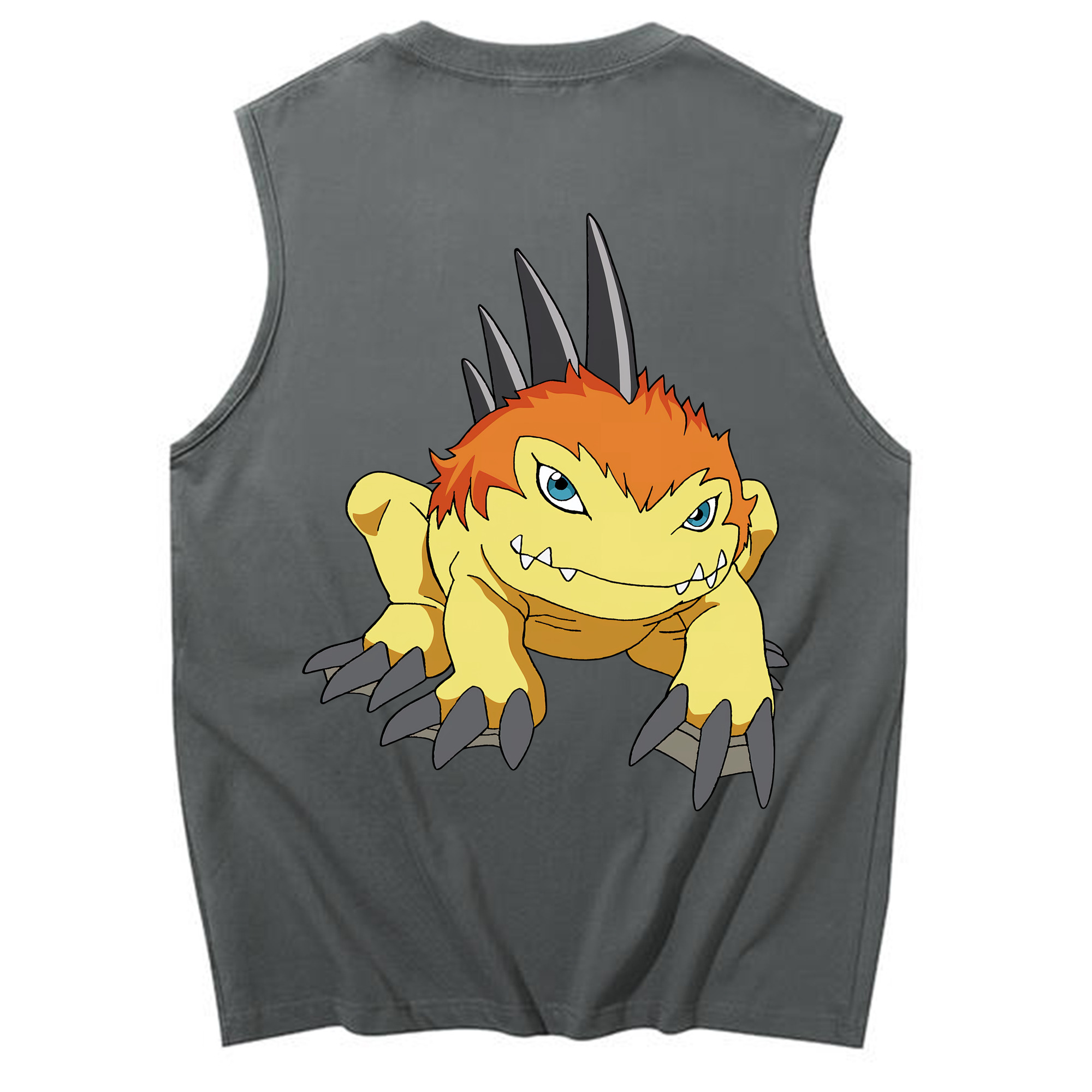 （画像用） Digimon デジタルモンスター/デジモン コットン100％タンクトップ（背面プリント）